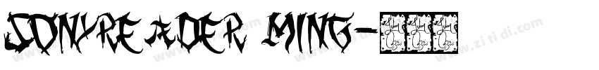 SonyReader Ming字体转换